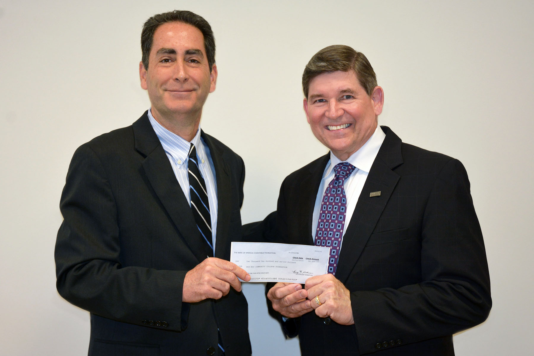 2015 Bank Of America Check Presentation Delmarva Business Directory 