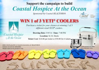 CAR Selling Chance Tickets for Yeti Coolers to Benefit Coastal Hospice at the Ocean
