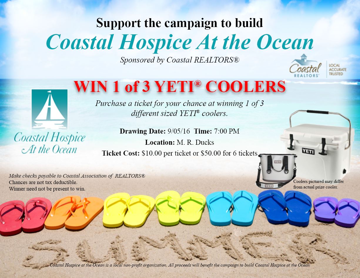 CAR Selling Chance Tickets for Yeti Coolers to Benefit Coastal Hospice at the Ocean SBJ