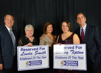 STACEY TIPTON AND LINDA SMITH NAMED PENINSULA REGIONAL’S 2017 EMPLOYEES OF THE YEAR