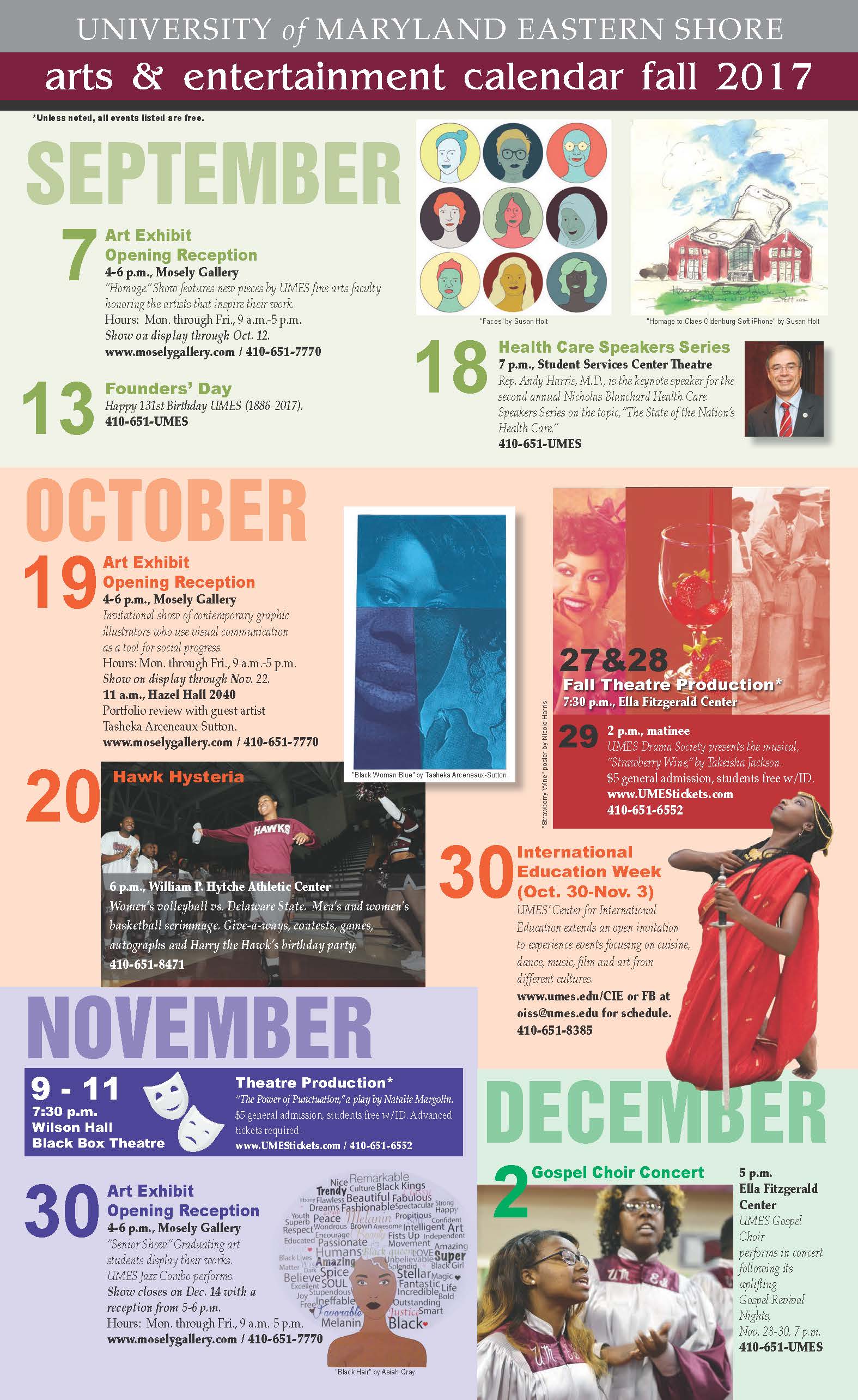 University of Maryland Eastern Shore’s Fall 2017 “Rhythm & Hues” Arts