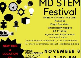 STEAM (Science, Technology, Engineering, AGRICULTURE, and Math) Night at UMES Nov. 8