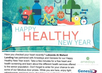Happy Healthy New Year Event at Lakeside at Mallard Landing