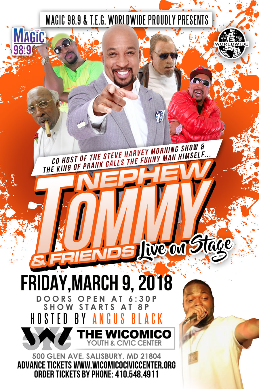 Nephew Tommy & Friends Live On Stage at the WY&CC March 9 SBJ