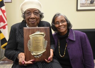 THE SALISBURY AWARD IS PRESENTED TO THE FRUITLAND COMMUNITY CENTER, MRS. MARY GLADYS JONES, FOUNDER  AND MRS. ALEXIS DASHIELD, PRESIDENT