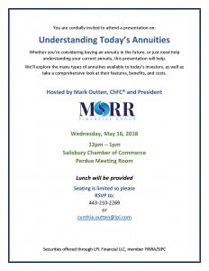 MORR Annuity Lunch Flyer