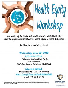 2018.05 Health Equity Workshop Flyer