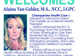 Chesapeake Health Care Welcomes Alaina Van Gelder, M.S., NCC, LGPC