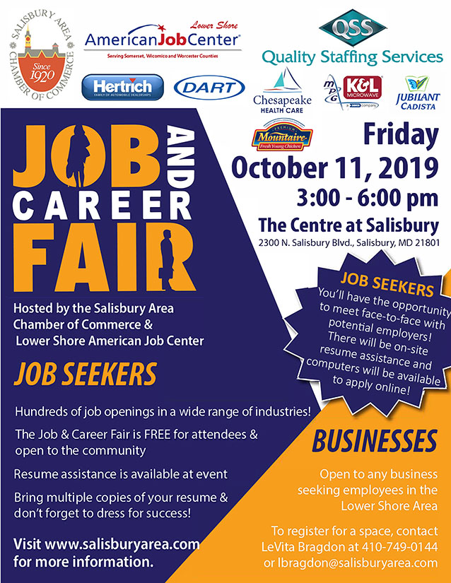 Job & Career Fair Coming to Centre at Salisbury SBJ