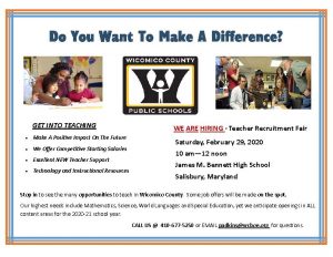 Feb 29 Teacher Recruitment Fair Flyer 2020