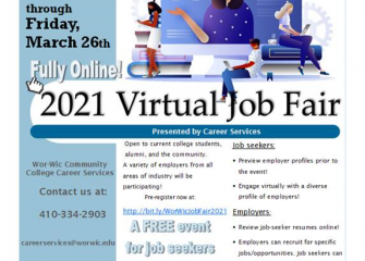 Wor-Wic to Hold Online Job Fair March 22-26