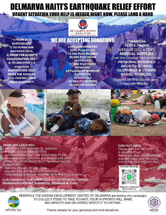 Rebirth, Inc. Spearheads Haitian Earthquake Relief Effort - SBJ