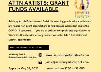 Salisbury Arts & Entertainment District Announces COVID19 Grants for Artists