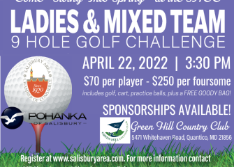 Last Chance to Register for the SACC 3rd Annual Ladies & Mixed Team 9 Hole Golf Challenge