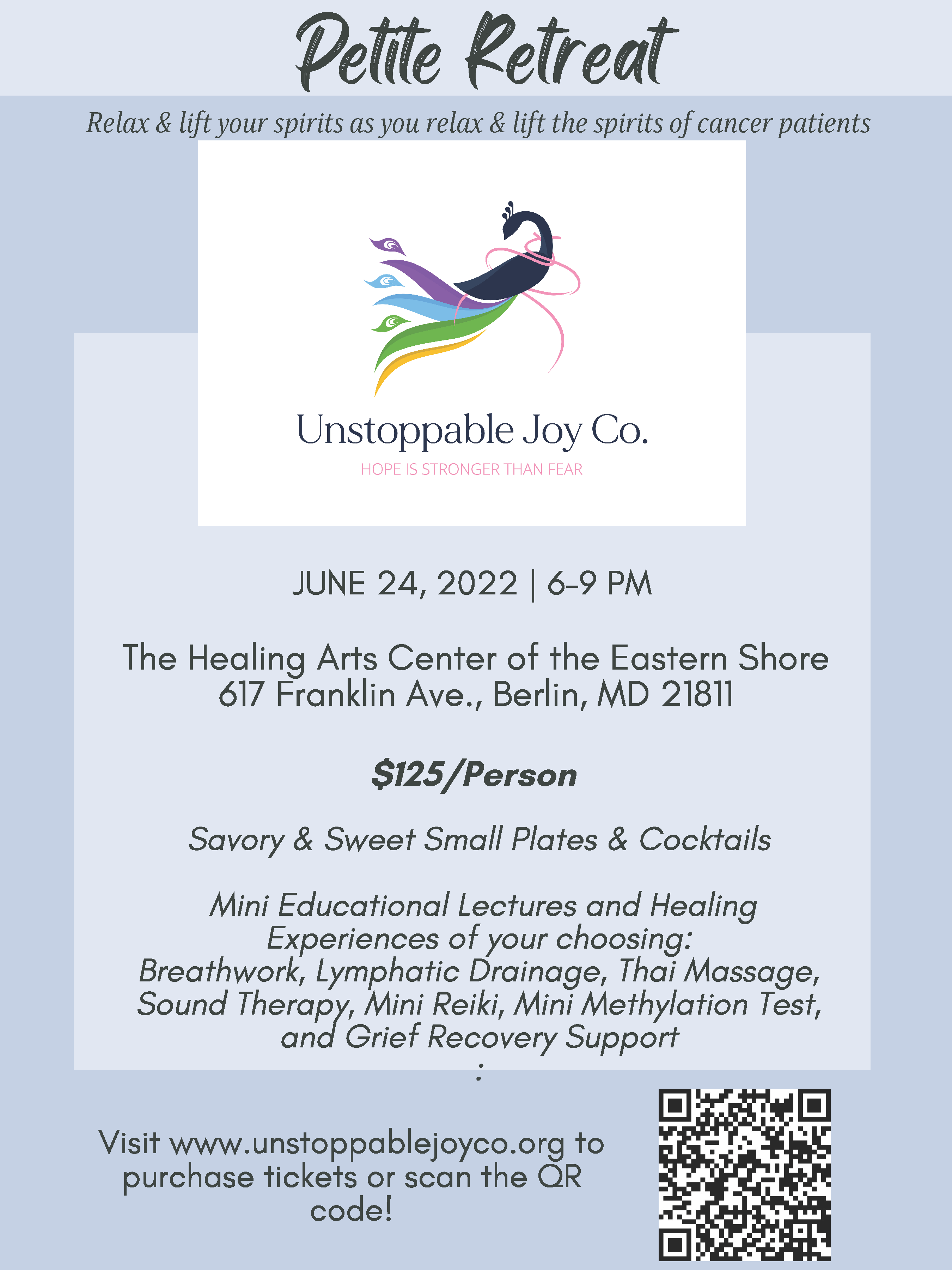 Unstoppable Joy Announces Annual Petite Retreat Fundraiser - SBJ