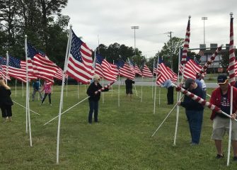 Hundreds of American Flags on Display in Wicomico County  to Help Military Veterans
