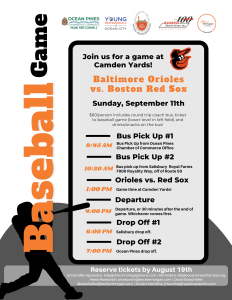 September 11th Orioles Game Bus Trip - RSVP Extension