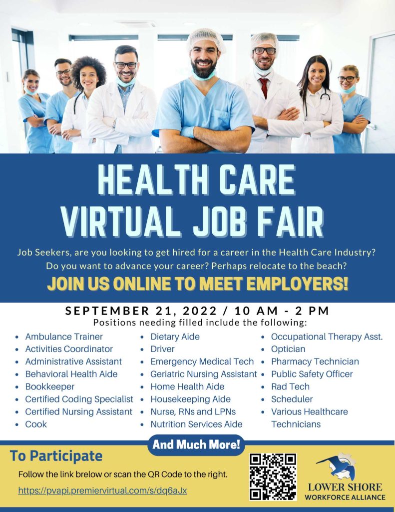 health care virtual job fair flyer