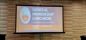Projector screen for the General Membership Luncheon
