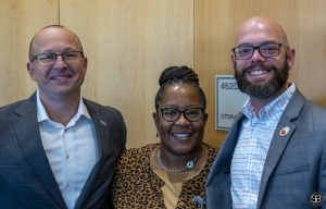 Weston Young, Worcester County, Tanya Justice, GM of Walmart, and Aaron Guy, Pohanka Automotive Group, a CEO Level sponsor