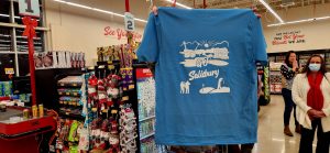 grocery store blue tshirt
