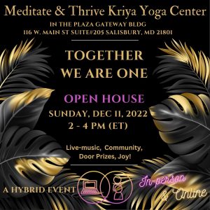 yoga center open house december 11, 2022