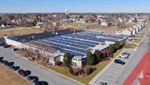 aerial view of commercial property