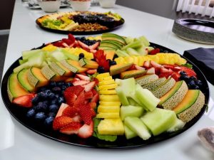 Large tray of fruit