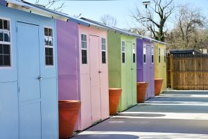 different color tiny houses