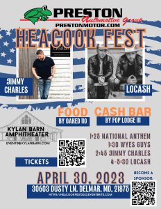 flyer advertising heacook fest with musical artists