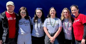 students together at suicide prevention walk