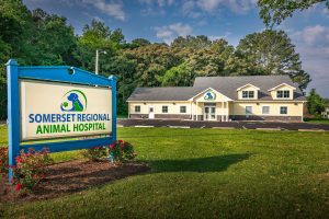 exterior of somerset regional animal hospital and sign
