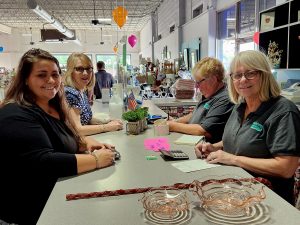 Kaley Tessieri and Maureen Cody took advantage of the 20pct off the store was offering