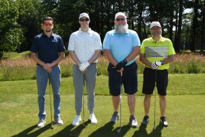 From left, Travis Ralph, Zach Evans, J.R. LaPearl and A.J. Joven from the Mountaire Farms team had the lowest net score in the Wor-Wic Community College golf tournament held at the college’s Ocean Resorts Golf Club in Berlin.