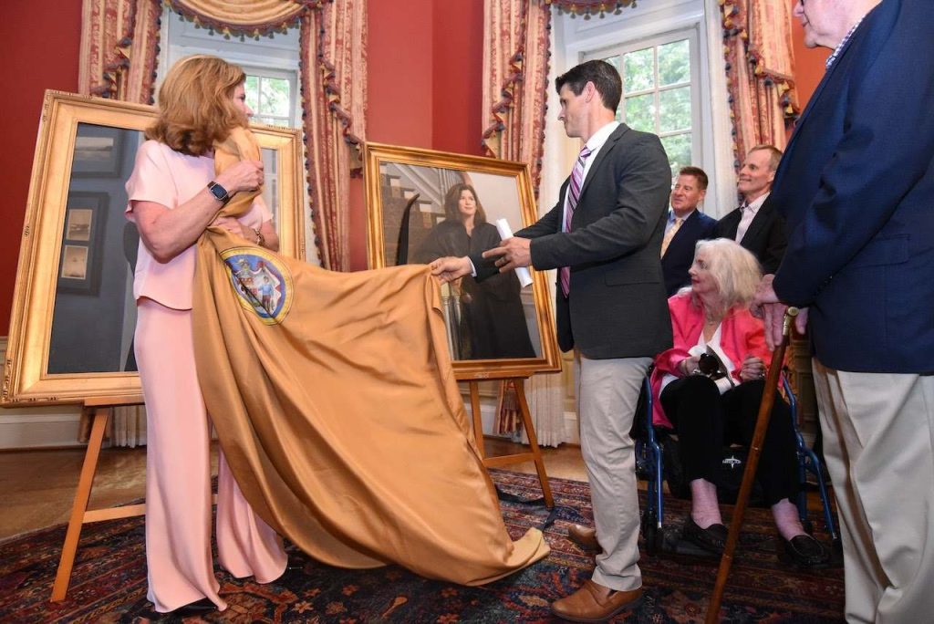 first lady judge catherine o;'malley unveils self portrait