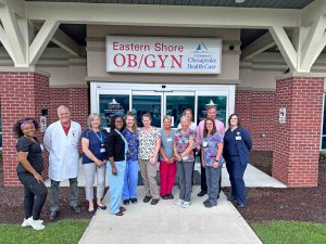 staff standing outside the eastern shore ob/gyn office