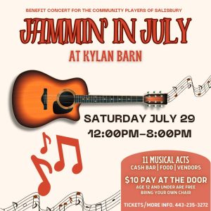 flyer advertising July 29 2023 Jammin' in July at Kylan Barn
