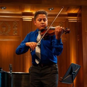 young man playing violin