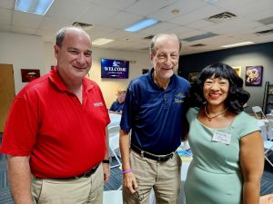 L-R Greg Reddell, Salisbury Mayor Jack Heath, and Doris Mason