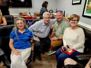 Group of four at the Avery Hall Business After Hours