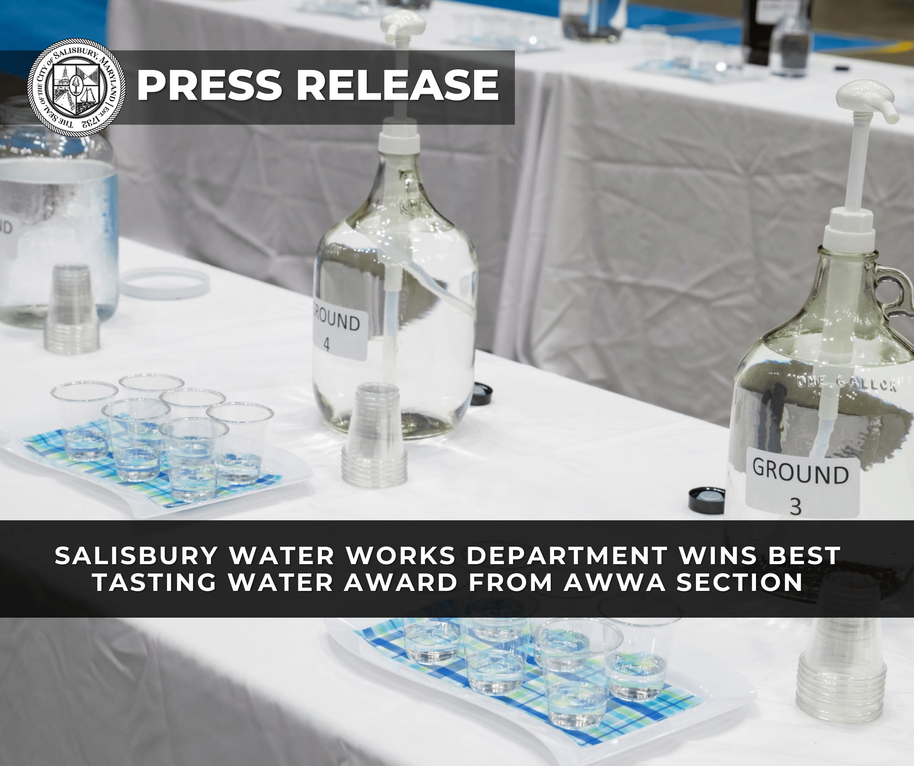 Salisbury Water Works Department Wins Best Tasting Water Award from