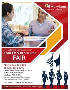 flyer from the Maryland Department of Labor advertising a career fair