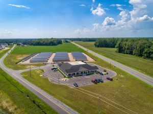 aerial view of a large storage facility in Millsboro, DE