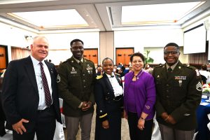 veterans standing together at event