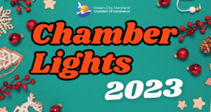 christmas themed graphic for the Chamber Lights 2023
