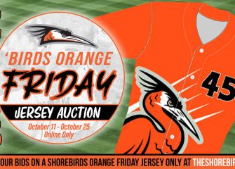 Bid on 2023 Shorebirds Game-Worn Orange Friday Jerseys!