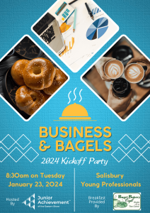 Infographic about Bagel & Business networking event