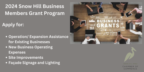 2024 Snow Hill Business Member Grant Program SBJ   Business Grant 600x300 