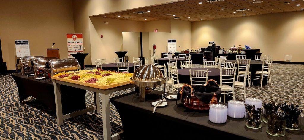 Buffet tables for the Coast Chamber Mixer 2024