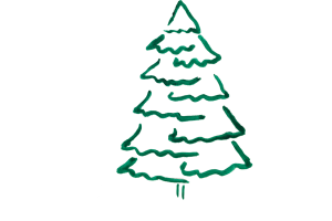 Drawing of a Christmas Tree